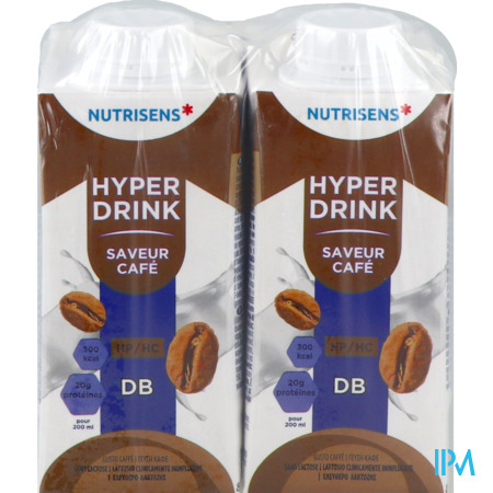 vignette Nutrisens Hyperdrink Db Cafe 200ml X4