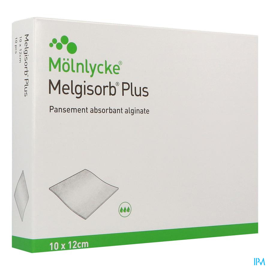 vignette Melgisorb Plus Pansement Alginate 10cm X 12cm 10