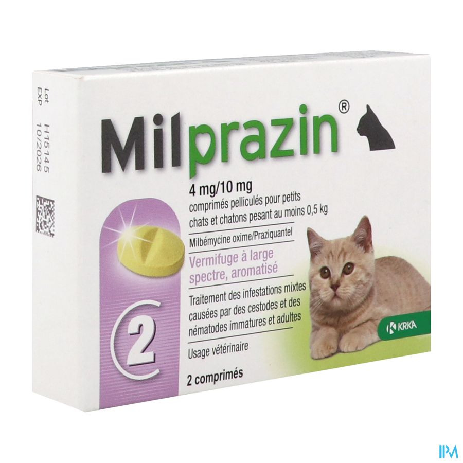 produit MILPRAZIN 4MG/10MG CPR BT2