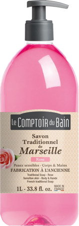 produit Le Comptoir Du Bain Savon De Marseille Rose 1l
