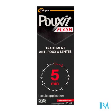 vignette Cooper Pouxit Flash Traitement Antipoux Lentes Solution Pour Application Cutanee Spray 150ml X2 -15%