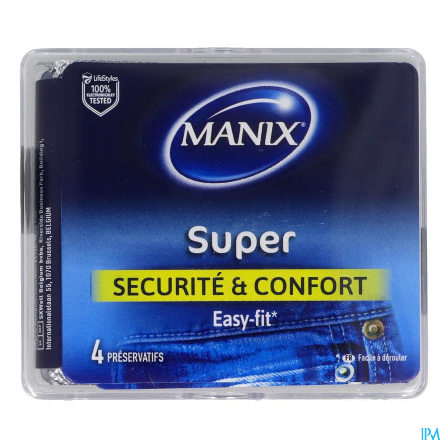 vignette Manix Super Preservatif 4 Boite Plexiglas