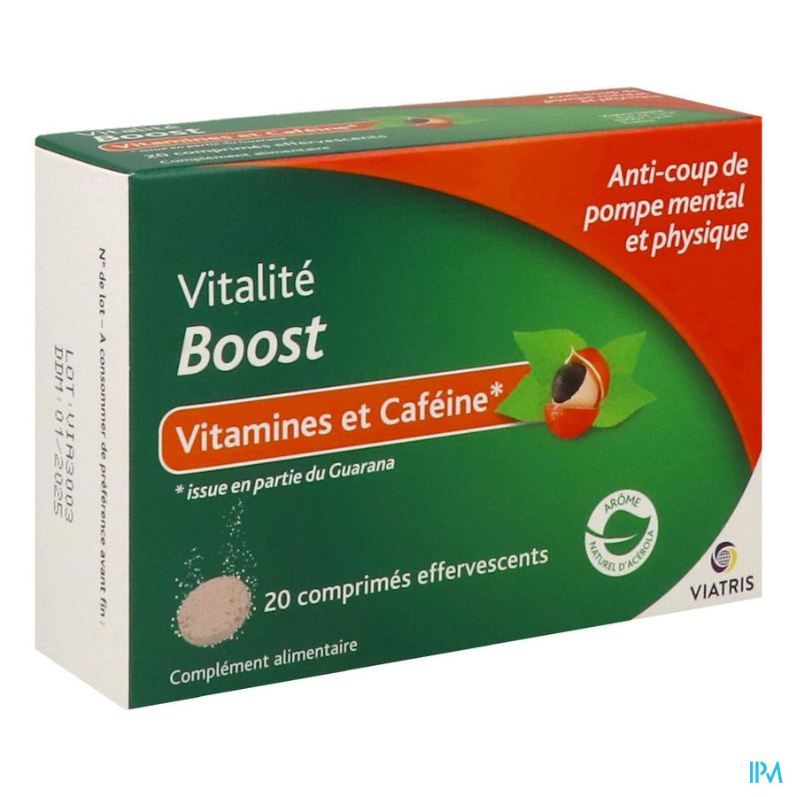produit Viatris Vitalite Boost Comprime Effervescent 20