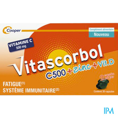 vignette Cooper Vitascorbol Vitamine C500 + Zinc + Vitamine D Capsule 30