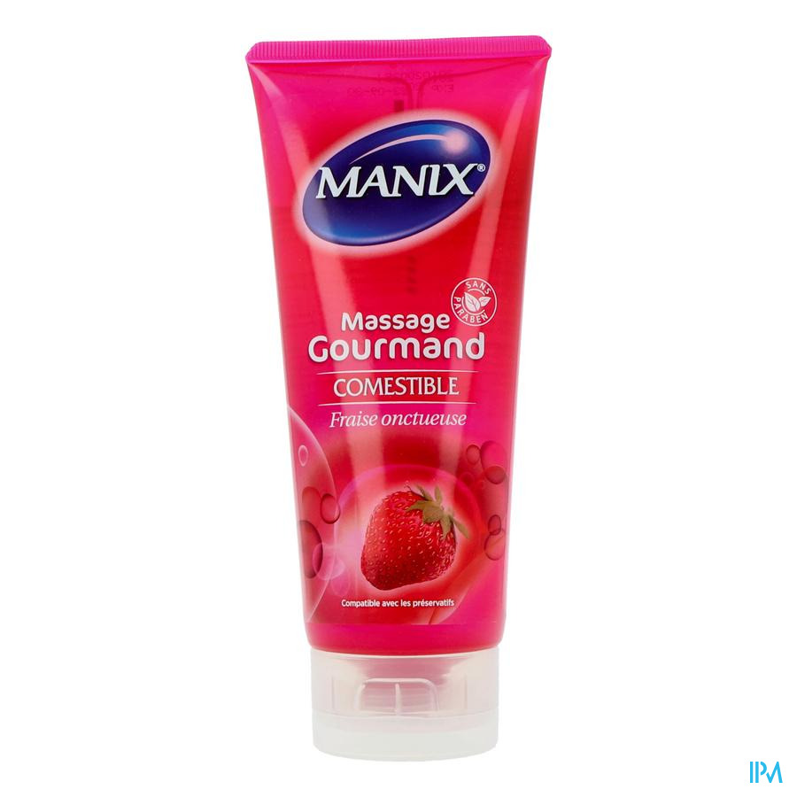 vignette Manix Gel Massage Gourmand Fraise Onctueuse 200ml