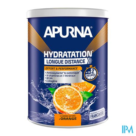 vignette Apurna Boisson Hydratation Longue Distance Orange Poudre 500g