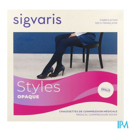 vignette Sigvaris2 Styles Opaque Chaussette Noire Normal Medium