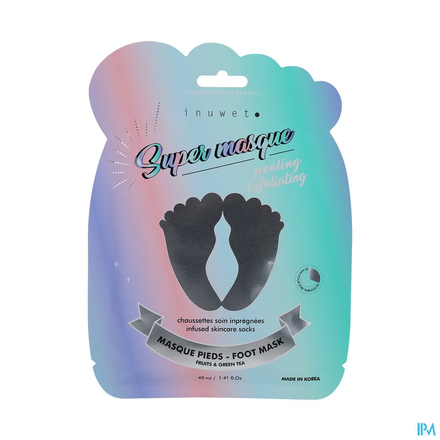 produit INUWET MASQ PIEDS CHAUSSETTES EXFOLIANTES