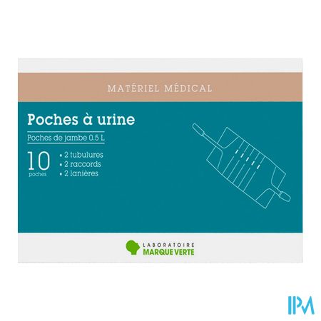 vignette Marque Verte Uriprocare Poche A Urine De Jambe 0.5l Lppr Boite De 10