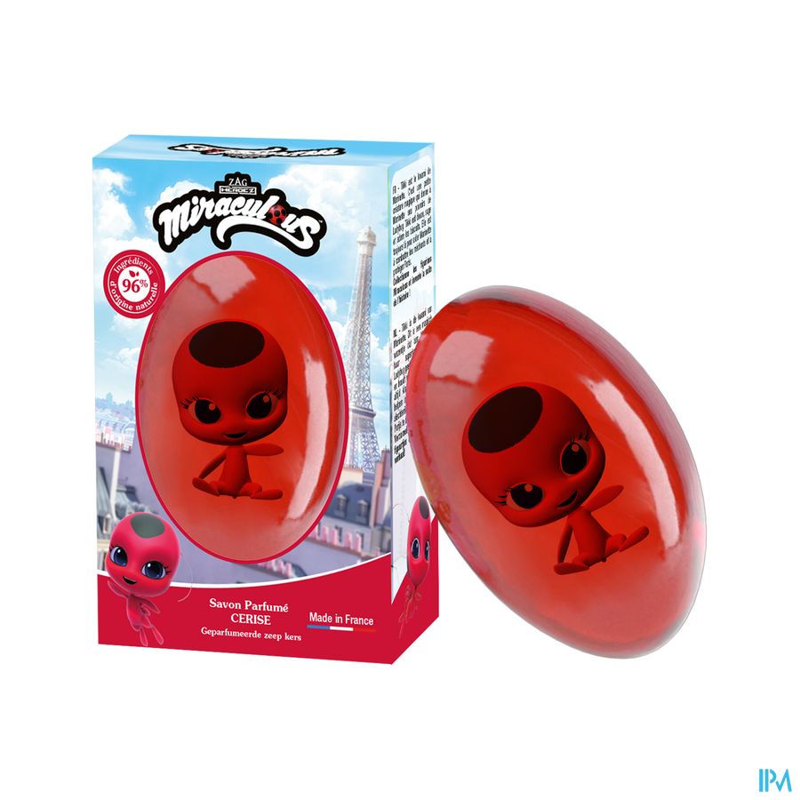 produit Le Comptoir Du Bain Savon Translucide Miraculous Tikki Cerise 80g