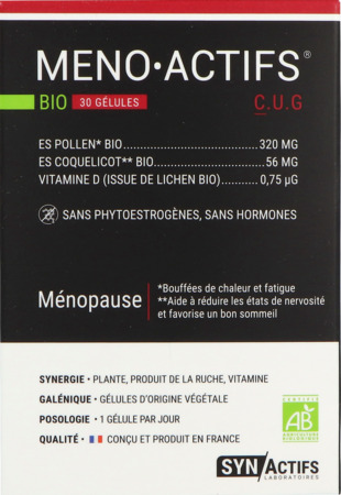 produit ARAGAN MENOACTIFS BIO 30 GELU
