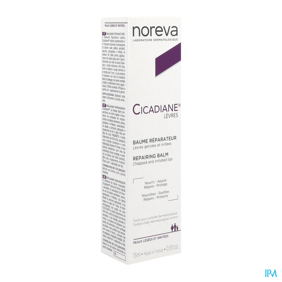 vignette Noreva Cicadiane Levres Baume Reparateur 15ml