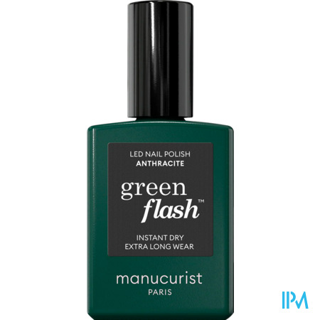 vignette Manucurist Green Flash Vernis A Ongles Anthracite 15ml