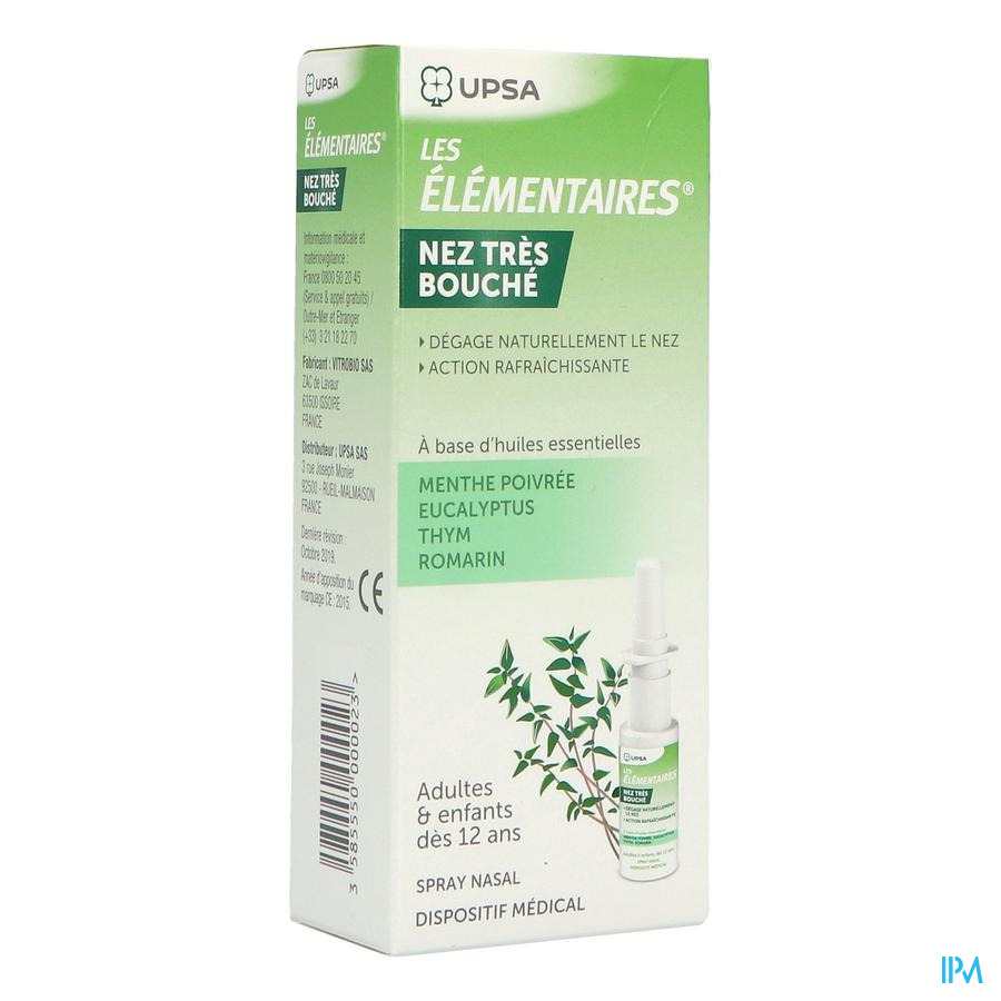 vignette Les Elementaires Nez Tres Bouche Spray Nasal 15ml