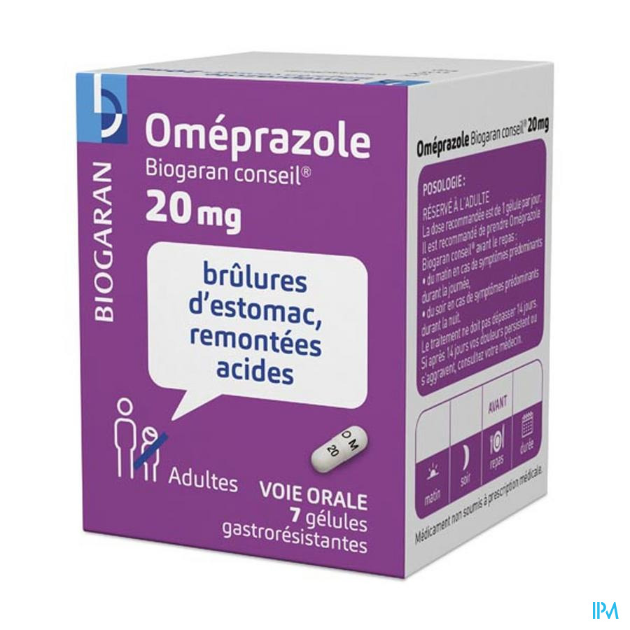 vignette OMEPRAZOLE 20MG BIOG CONS GEL 7