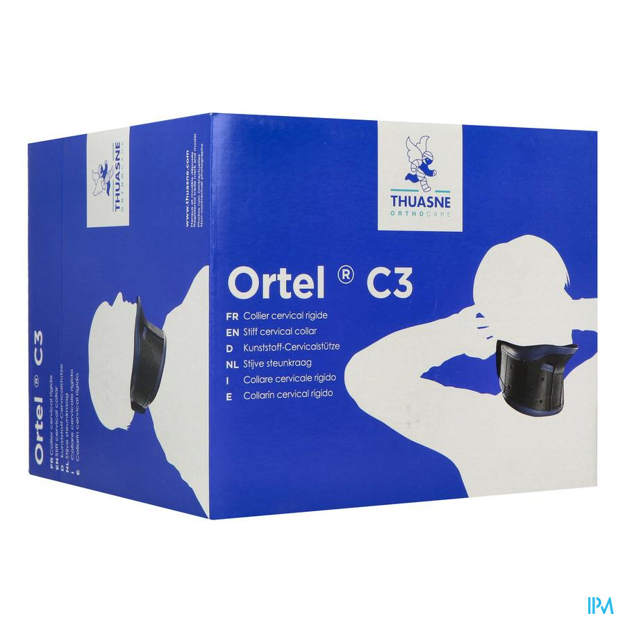 vignette Thuasne Ortel C3 Collier Cervical 10cm Noir T2