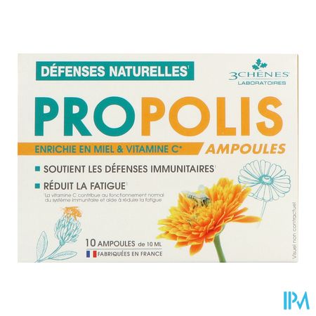 vignette 3chenes Propolis Ampoule Buvable 10ml 10