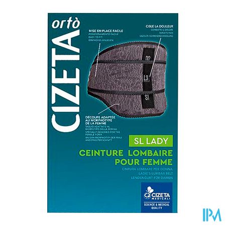 vignette Cizeta Orto Sl Lady Ceinture Soutien Lombaire Grise 26cm T4