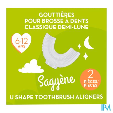 vignette Sagyene Gouttiere Pour Brosse A Dents Demi Lune 6/12ans X2