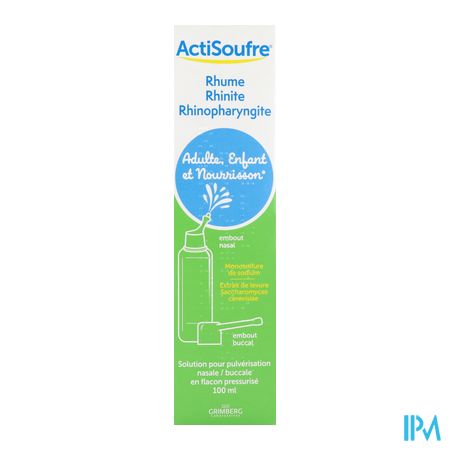 vignette ACTISOUFRE PULV NASAL/BUC 100ML