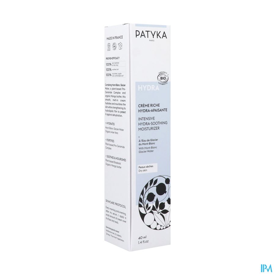 vignette Patyka Hydra Creme Riche Hydra Apaisante Bio 40ml
