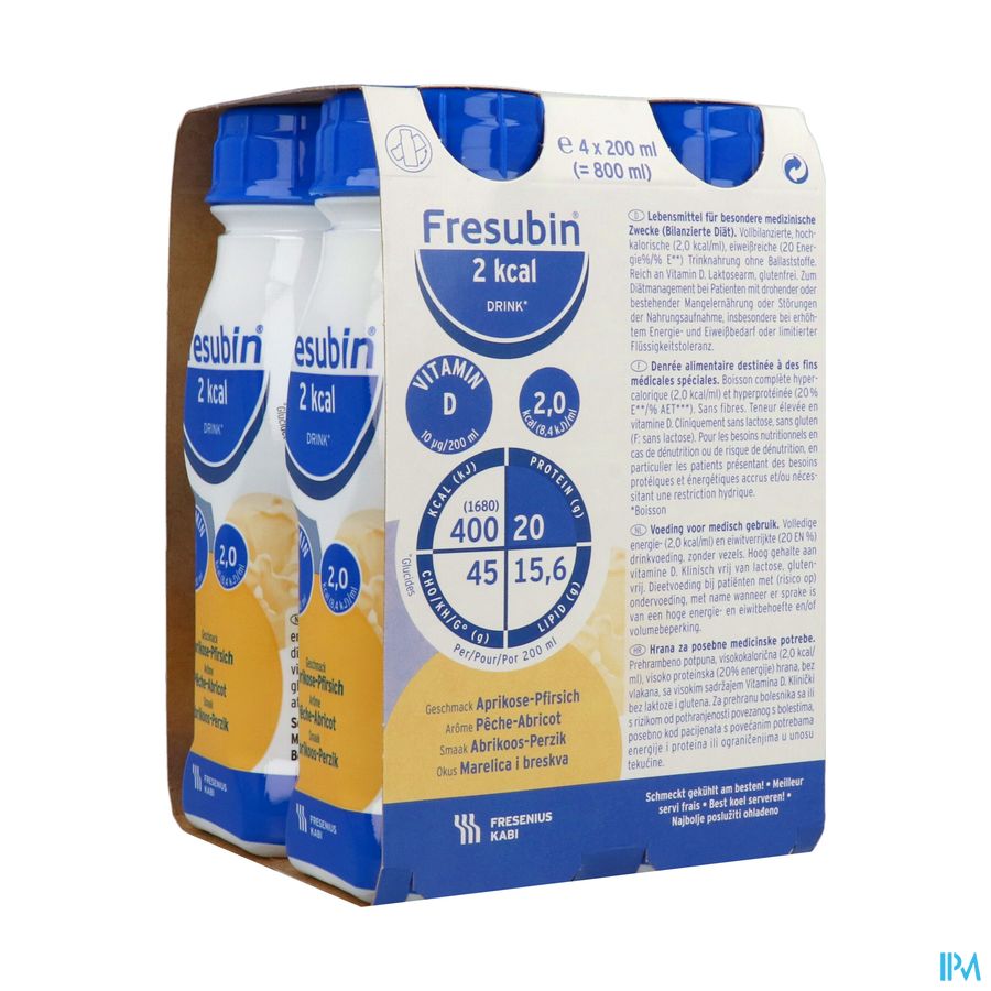 produit Fresubin 2kcal Drink Peche Abricot 200ml X4