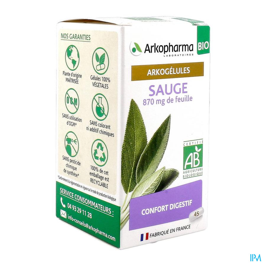 vignette Arkogelules Sauge Bio Gelule 45