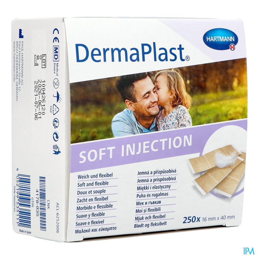 vignette Hartmann Dermaplast Pansement Soft Injection 4cm X 1cm6 250