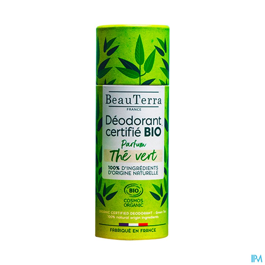 vignette Beauterra Deodorant Certifie Bio Zero Plastique The Vert 50g