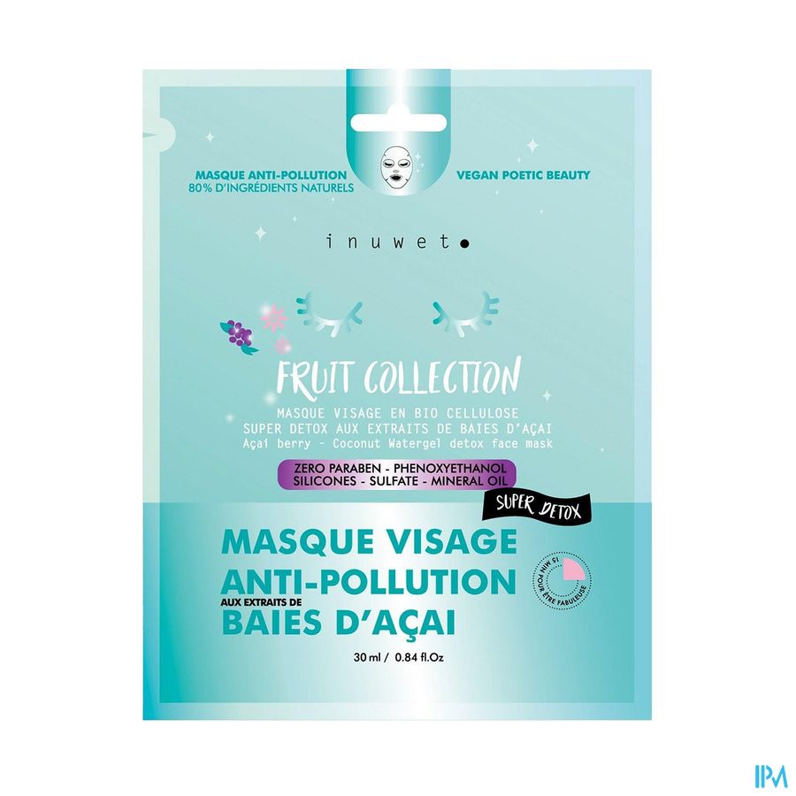 produit INUWET MASQ VIS A-POLLUT DET ACAI BER BIO