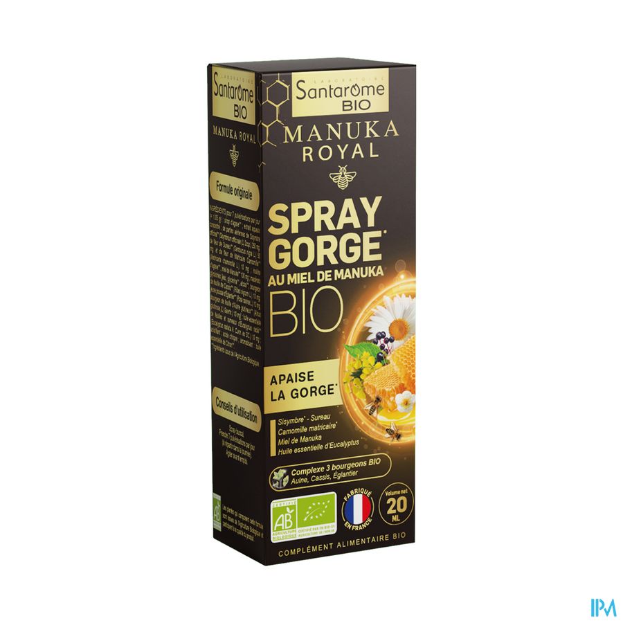 produit SANTAROME SPR GORGE MIEL MANUKA BIO 20ML
