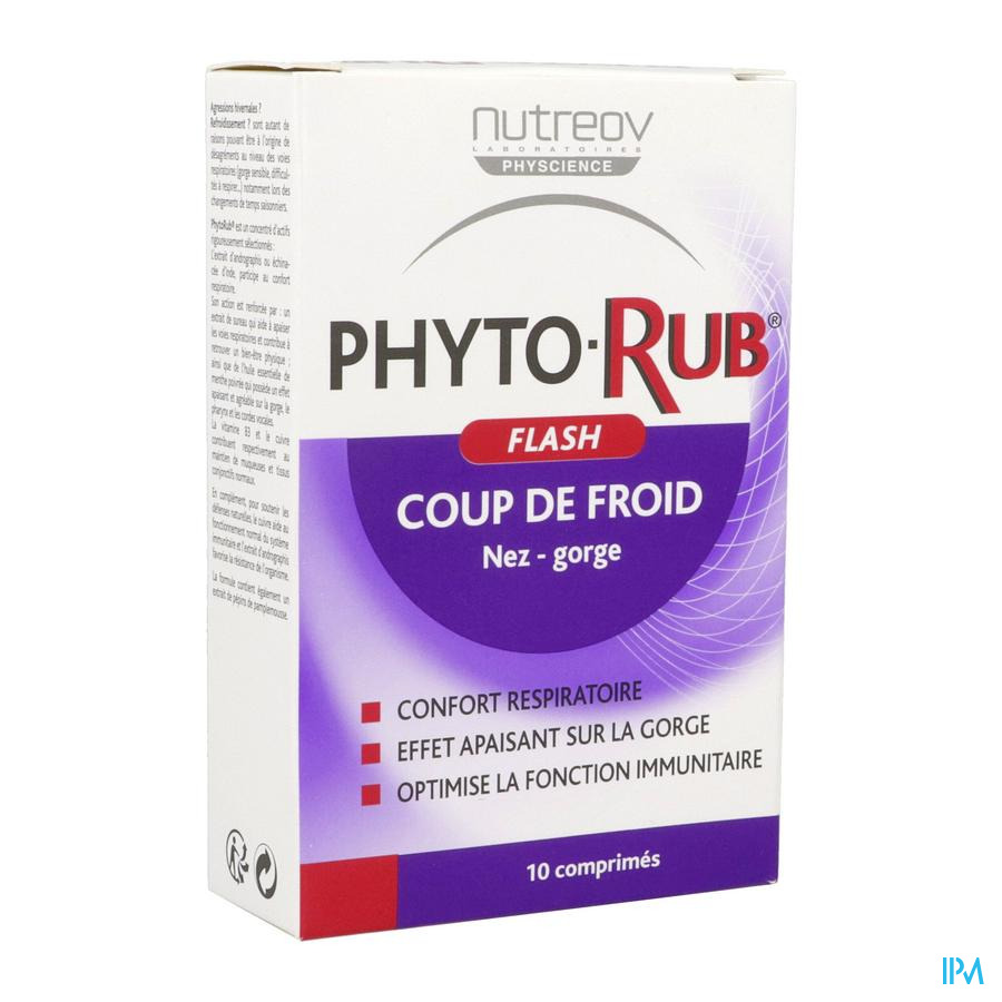 vignette Nutreov Phytorub Flash Coup Froid Comprime 10