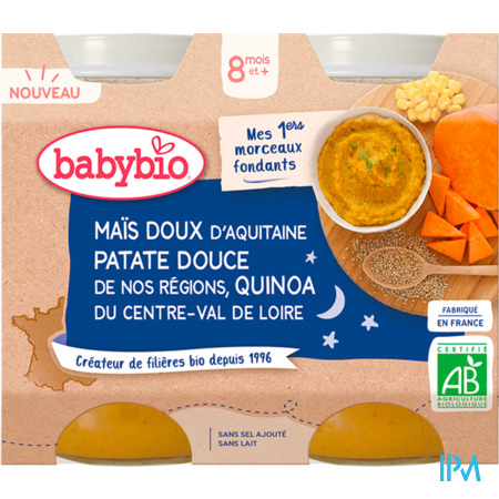 vignette BABYBIO BONNE NUIT MAIS DOUX 8M 2X200G