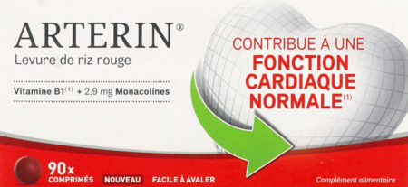 vignette Arterin Levure De Riz Rouge 2mg9 Comprime 90