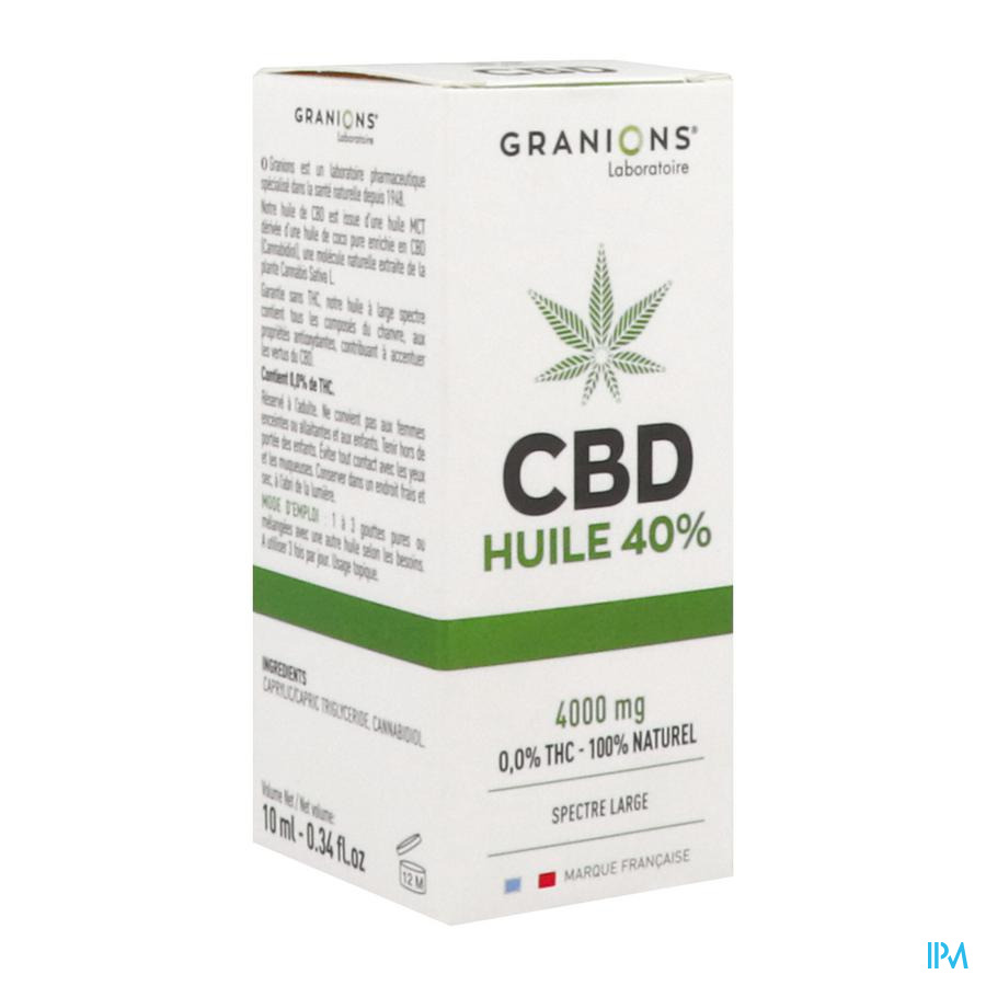 produit Granions Cbd Huile 40% 10ml