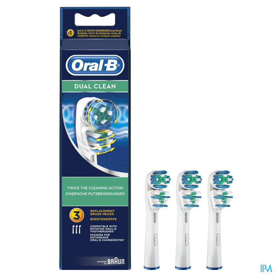 vignette Oral B Brossette Pour Dual Clean Eb417 X3