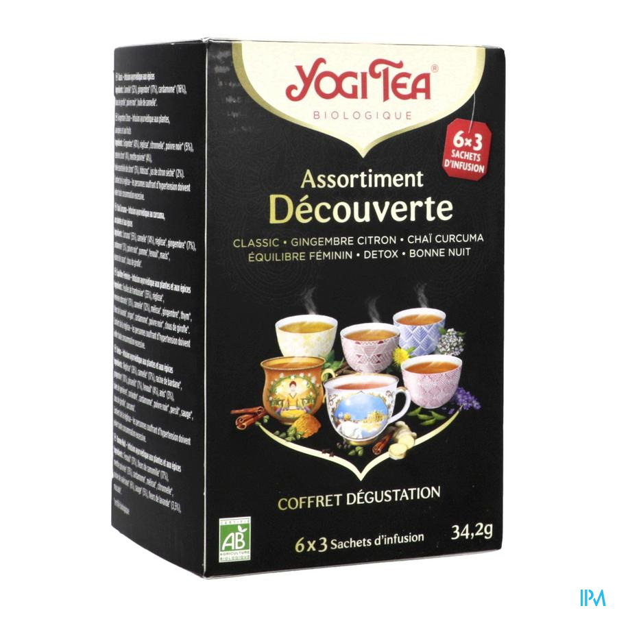 vignette Yogi Tea Assortiment Decouverte Bio Infusette 2g 18