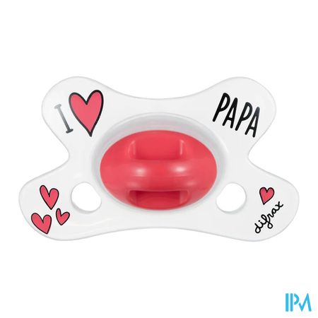 vignette Difrax Sucette Natural I Love Papa 0/6mois