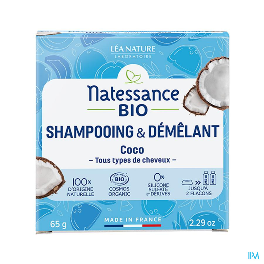 vignette Natessance Bio Shampooing Demelant Coco Bio 65g