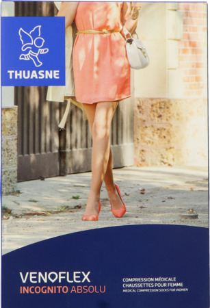 vignette Thuasne Venoflex2 Incognito Absolu Chaussette Bronze Long T2