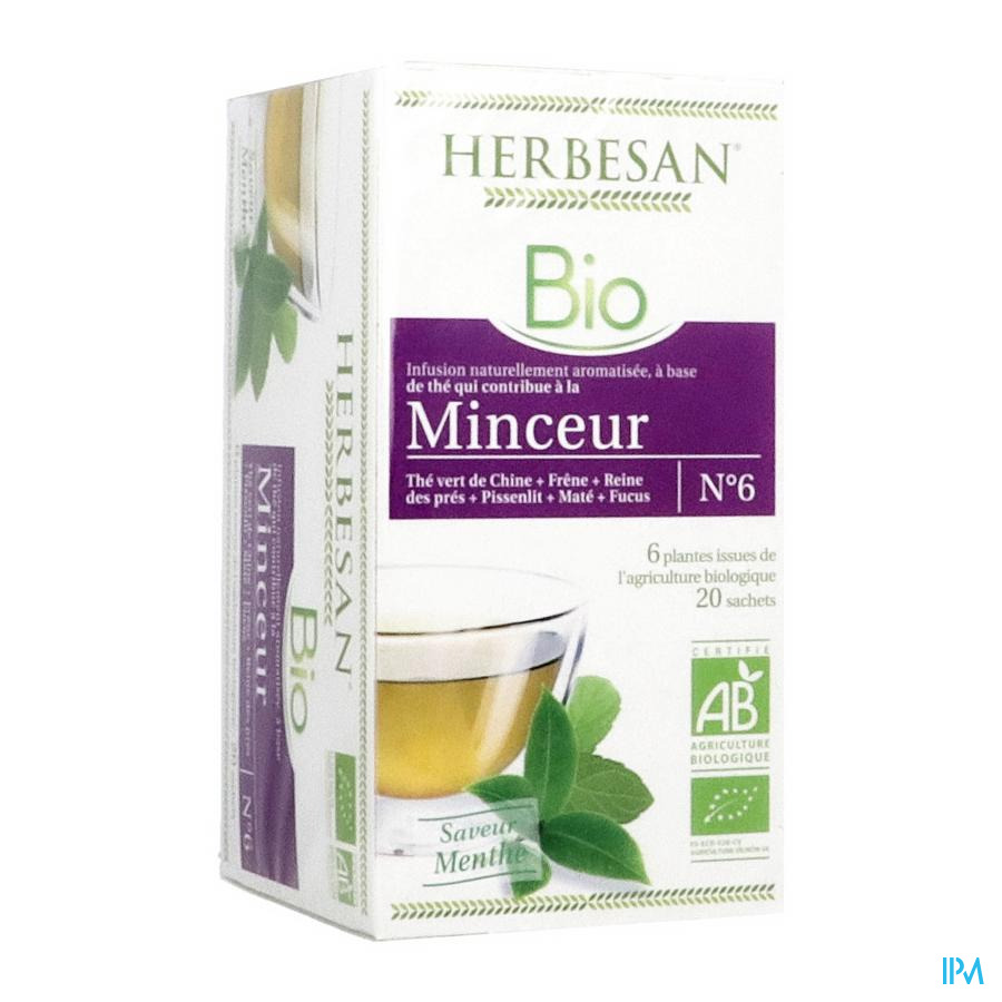 produit Herbesan Infusion Minceur Bio Sechet 20