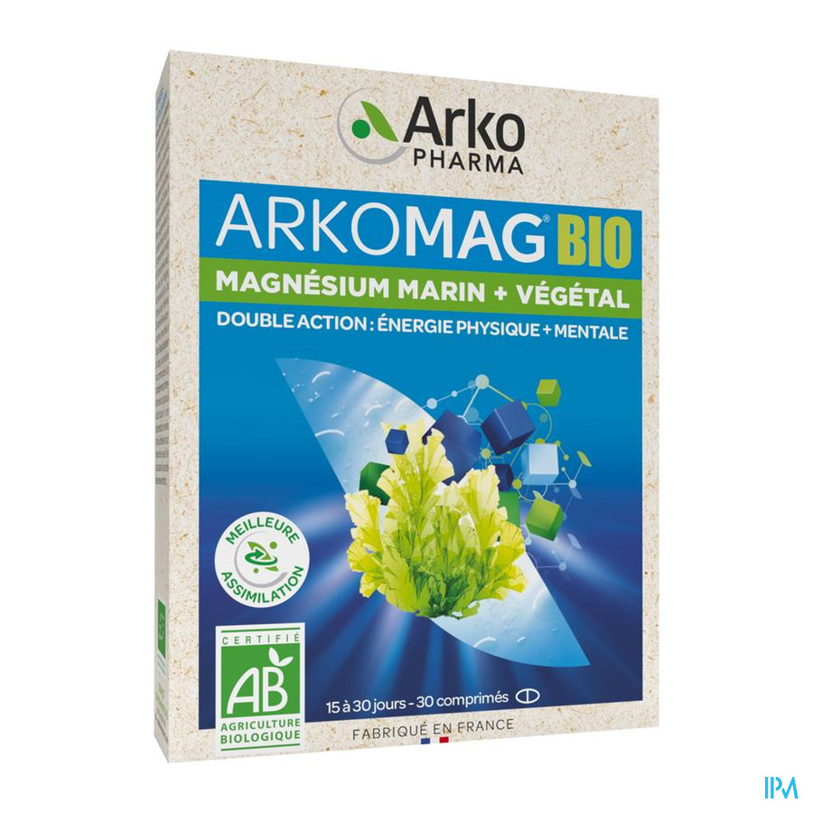 produit Arkopharma Arkomag Magnesium Marin + Vegetal Bio Comprime 30