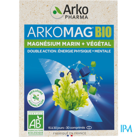 produit ARKOMAG DOUBLE MAGNESIUM 30CP BIO