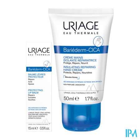 vignette Uriage Bariederm Creme Mains 50ml + Bariederm Cica Levres 15ml