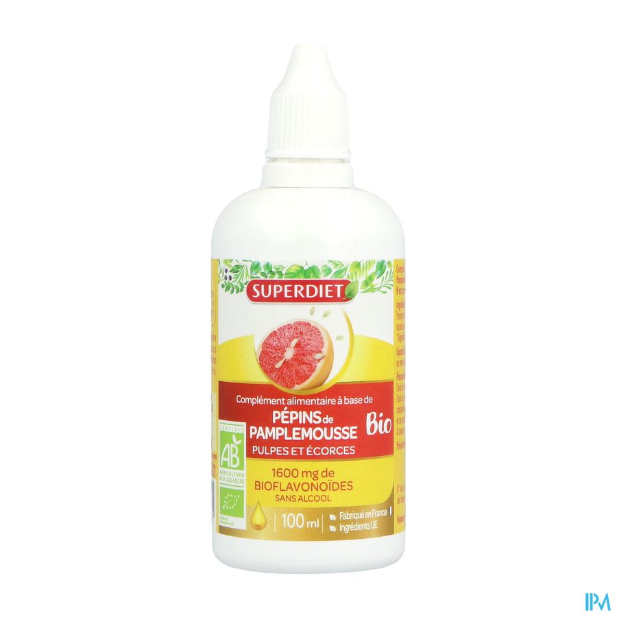 produit Superdiet Pamplemousse 1600 Bio Sans Alcool 100ml