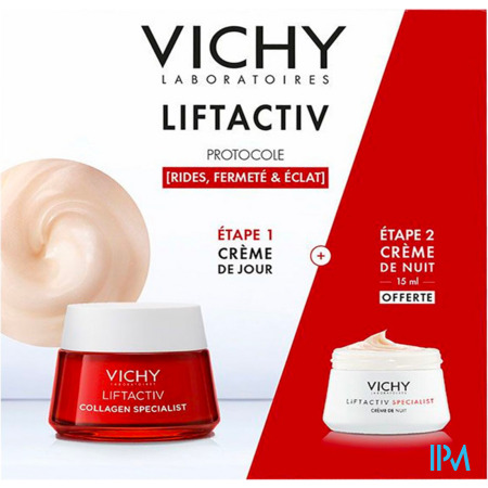 vignette Vichy Liftactiv Specialist Coffret Creme Collagene Jour 50ml + Nuit 15ml Offerte