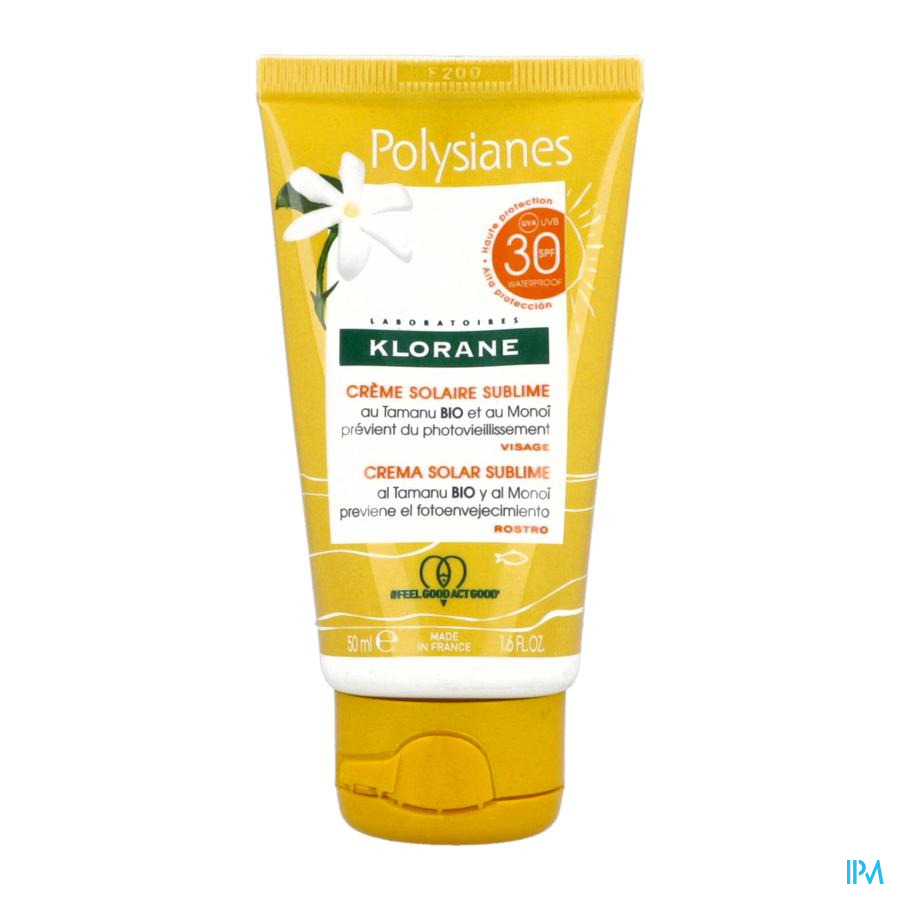 vignette Klorane Polysianes Creme Solaire Sublime Spf30 50ml