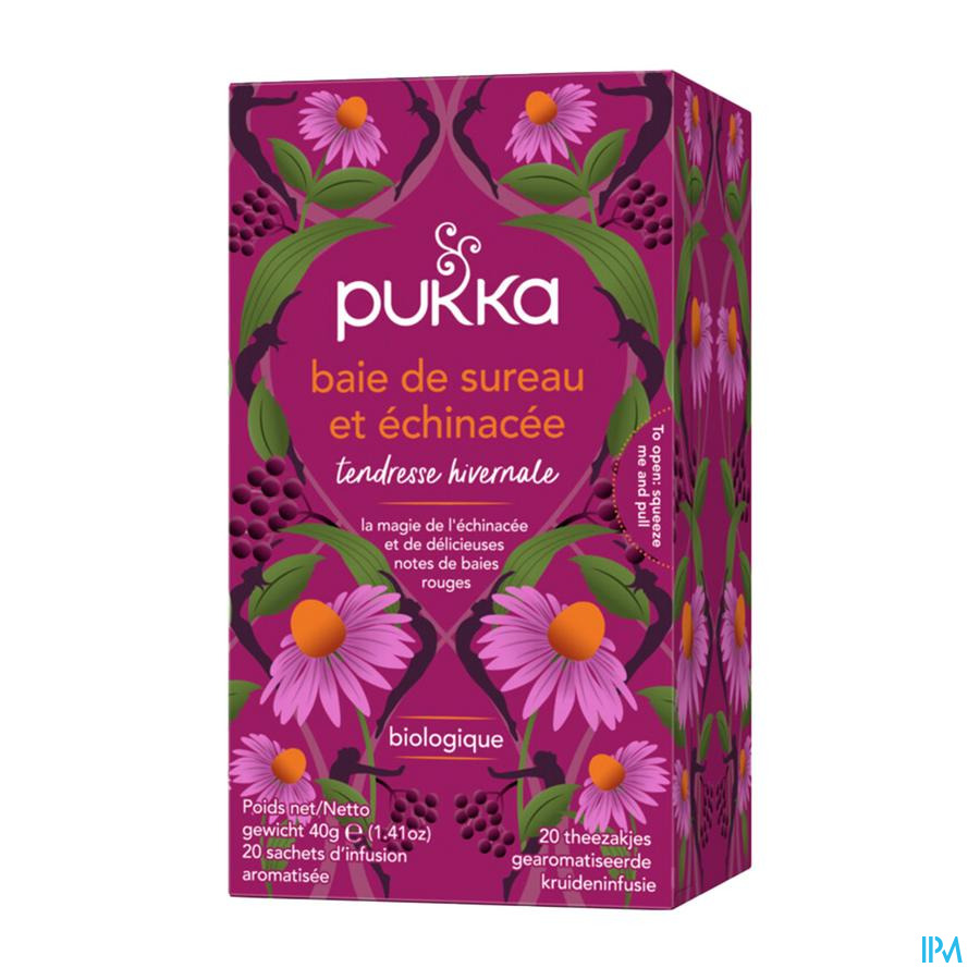 vignette Pukka Infusion Baies De Sureau Echinacee Bio Sachet 20
