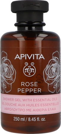 produit Apivita Gel Douche Poivre Rose 250ml