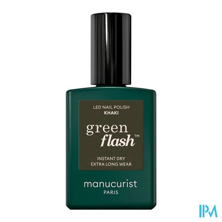 vignette Manucurist Green Flash Vernis A Ongles Khaki 15ml